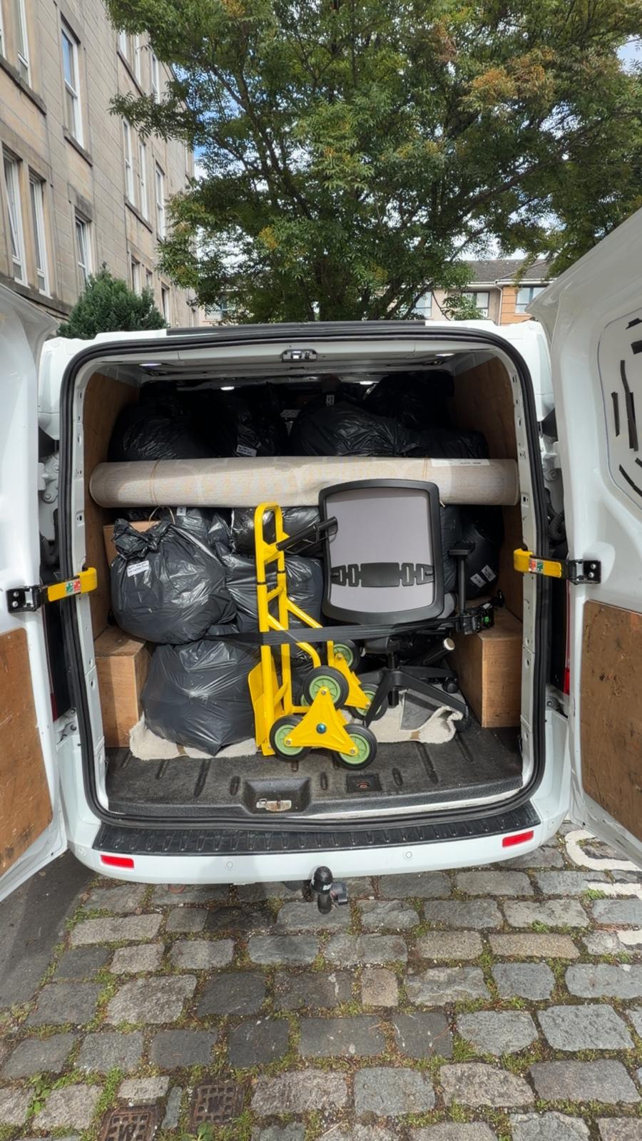 Fully loaded NexLogistic van ready for a same-day delivery